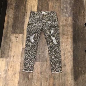 easel  Animal Print Jeans Size Large